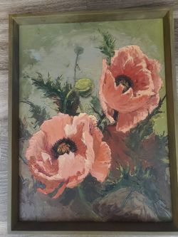 Rose Edin Collection, Poppy Painting 25x19x2