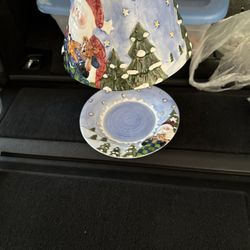 Ceramic Candle Holder And Shade 