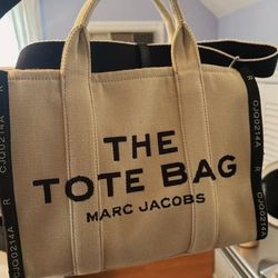 Marc Jacobs Cream and Black Tote Bag 