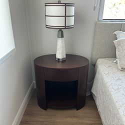 Pair Of Nomad Mid Tone 1-drawer Nightstands