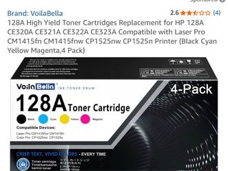 VoilaBella 128A Toner Cartridge 4-Pack