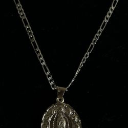 Gold Plated Virgin Mary Necklace 