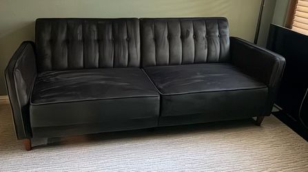 84” Black Futon