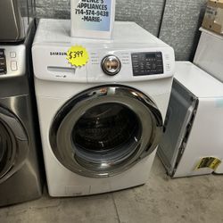 WHITE SAMSUNG FRONT LOAD WASHER 