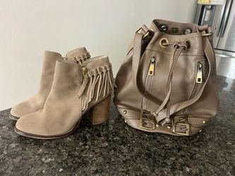 Women Boots Aldo Real  Leather  size US 8  EUR 38.5  and bucket bag real leather also