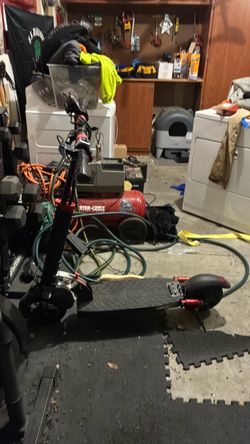 Black Electric Scooter with lights turn signals