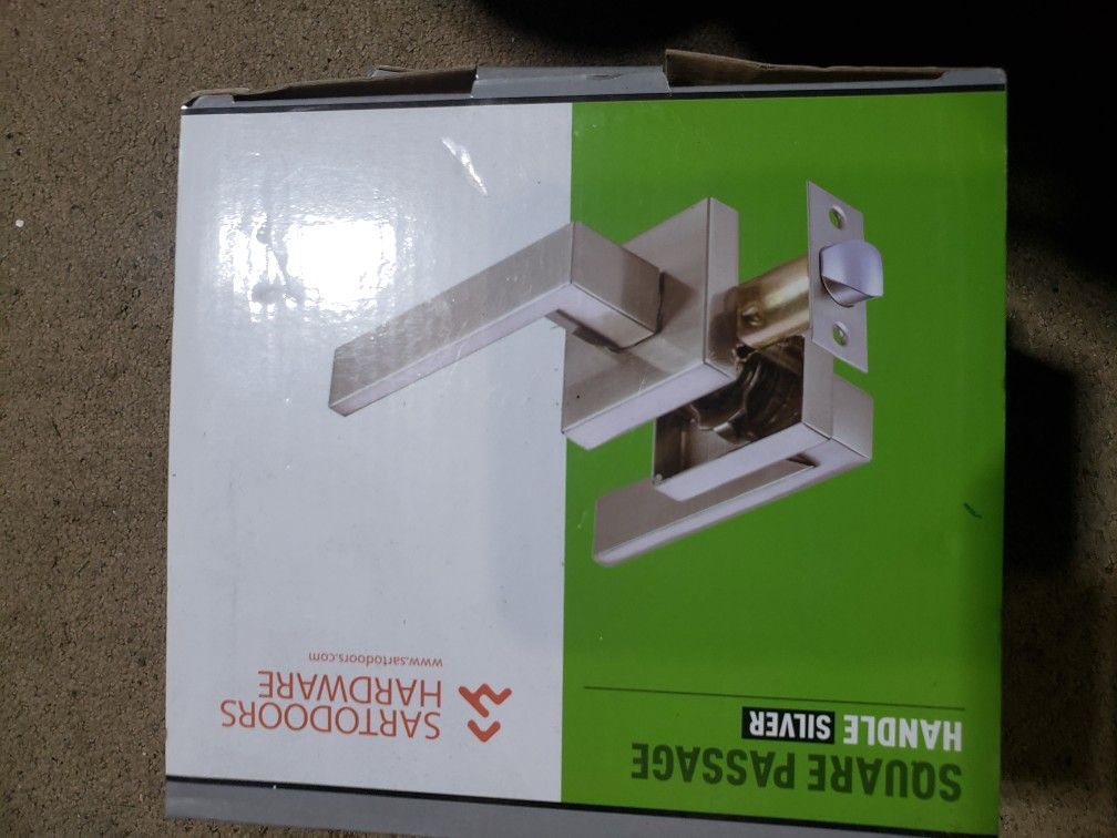 Three Brand New In Box Silver Square Handles