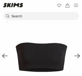 SKIMS Black Bandeau Top