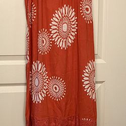 Roxy Brand Poppy Colored Maxi Halter Dress New Without Tags Size Extra Large