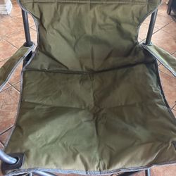 Uline Heavy Duty Camping Folding Chair Padded Arm And Back Support With Bottle Holders 500lb Hold