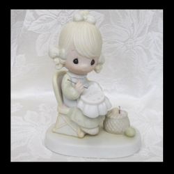 Mother Sewing Girl Precious Moments 