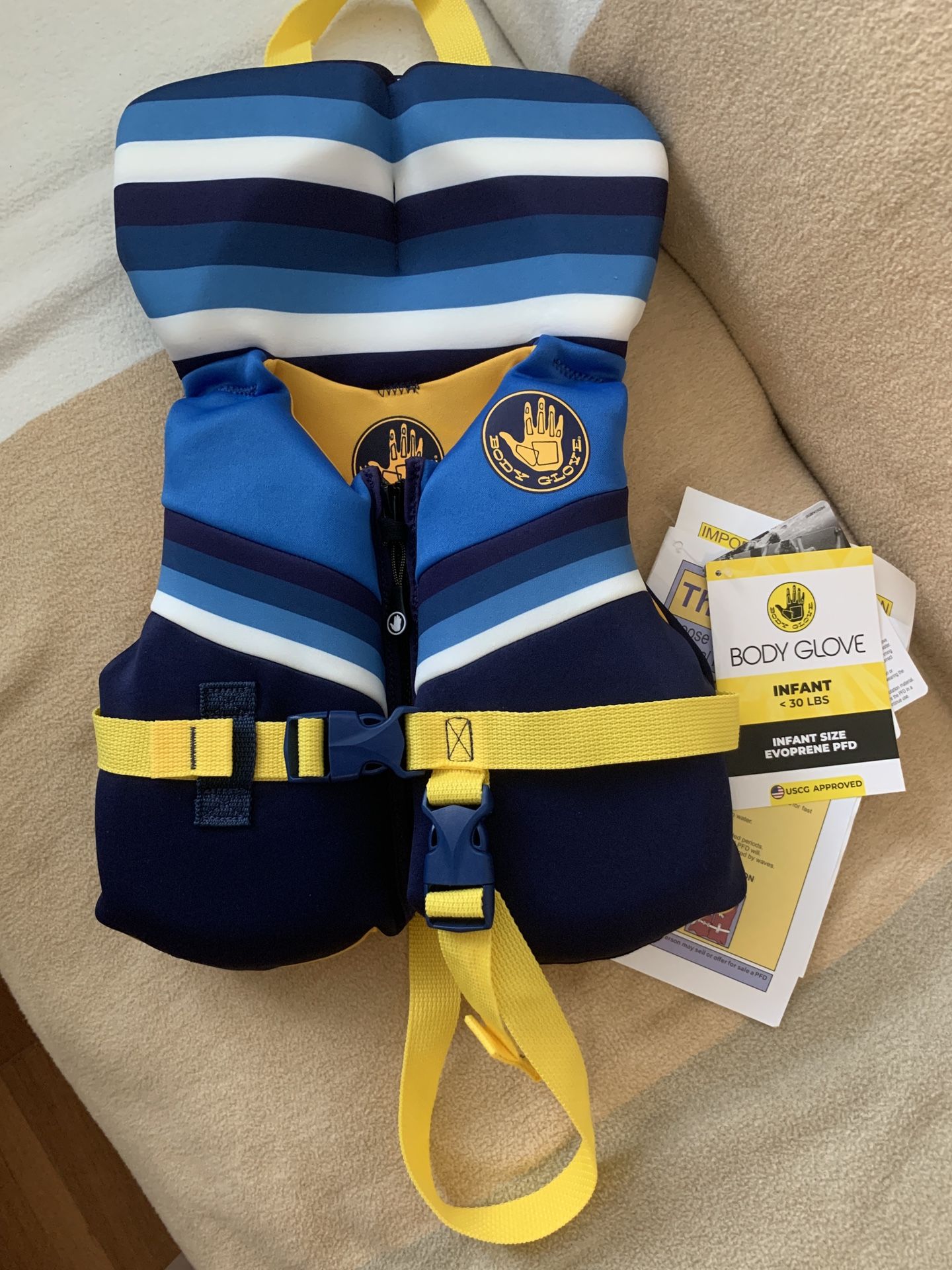 Body Glove Infant Evoprene PFD Life Jacket and Vest(<30lb)