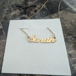 Sarah initial gold Necklace