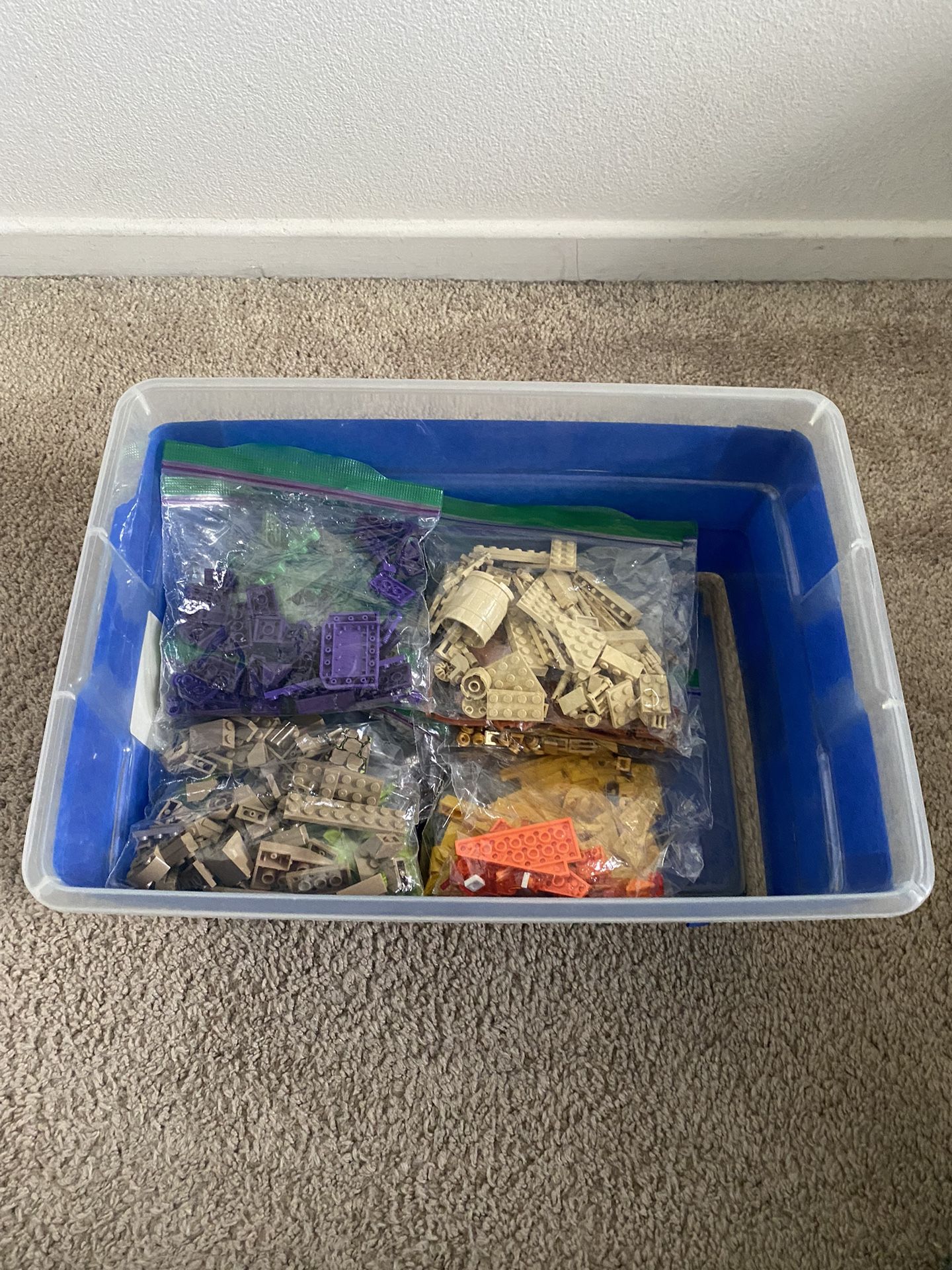 Lego Box Full Of Legos And Minifiqures