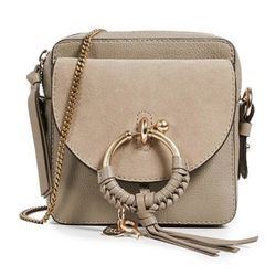 See By Chloe Joan Leather Mini Shoulder Bag Motty Grey