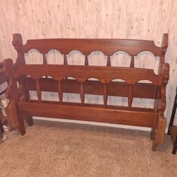 Full-size Cherry Wood Bedframe