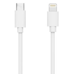 Just Wireless 10ft Lightning to USB-C Cable - White: fast Charge Cable