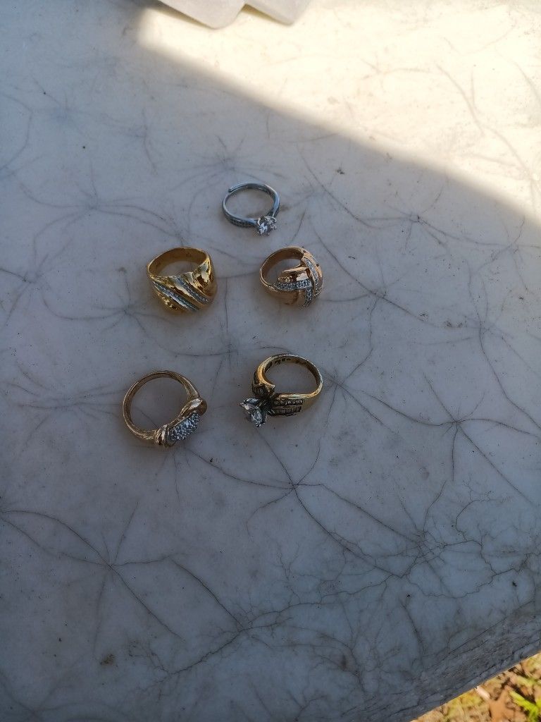 Rings Sterling Silver Gold Plated