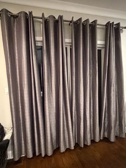 Charcoal Black Out Curtains 54” x 96” Set of 4