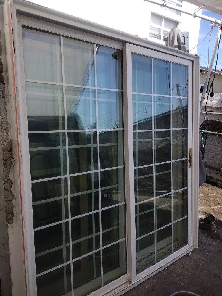 Sliding Glass Door Used In Good Condition Retrofit Size 6 Fother Long By 80 Inches Tall