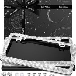 Car License Plate Frame(Gemstone Design)