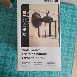 Wall Lantern Portofolio Outdoor Matte Black Finish Outdoor Lighting