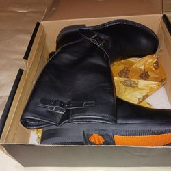 HARLEY DAVIDSON NEW NEVER WORN LEATHER MENS BOOTS 