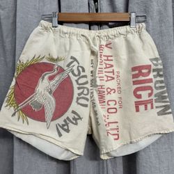Vtg Rice Bag Shorts Small 