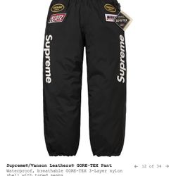 Supreme Vanson Sweatpants Size S