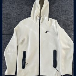 Cream Nike Tech Fleece Top