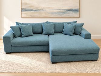 Oversized Turquoise Sectional!