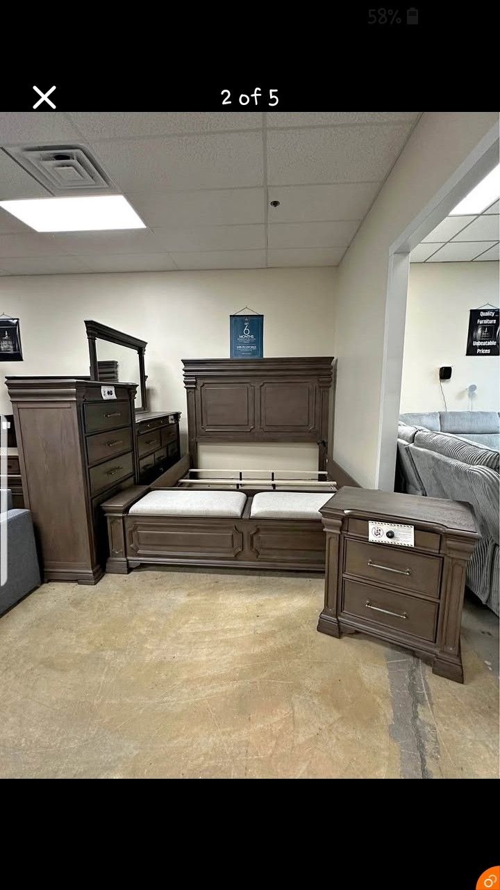 New 5pcs bedroom set are available with free delivery