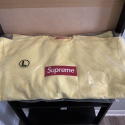 DS Supreme Box Logo Crewneck Pale Yellow SzL