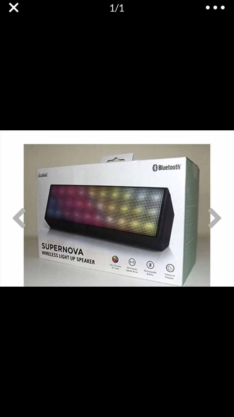 Wireless light up speaker supernova 8$