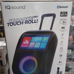 Portable Trolly Bluetooth Kareoke Party Speaker Touch Screen WiFi.  Free Wireless 🎤. 