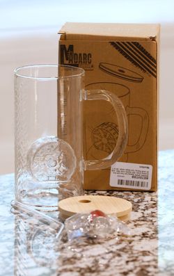 Madarc Sport Racing Car Glass Mug with Lid
