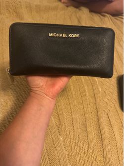 Black MK leather wallet $40 like new