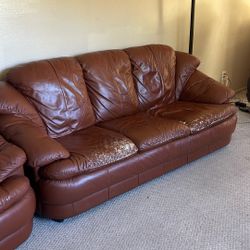 Leather Sofa Set