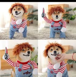 Halloween Funny Dog Clothes for Small Medium Dogs Cats Party Dressed Up Cosplay Costumes Bulldog French Chihuahua Pet Outfits