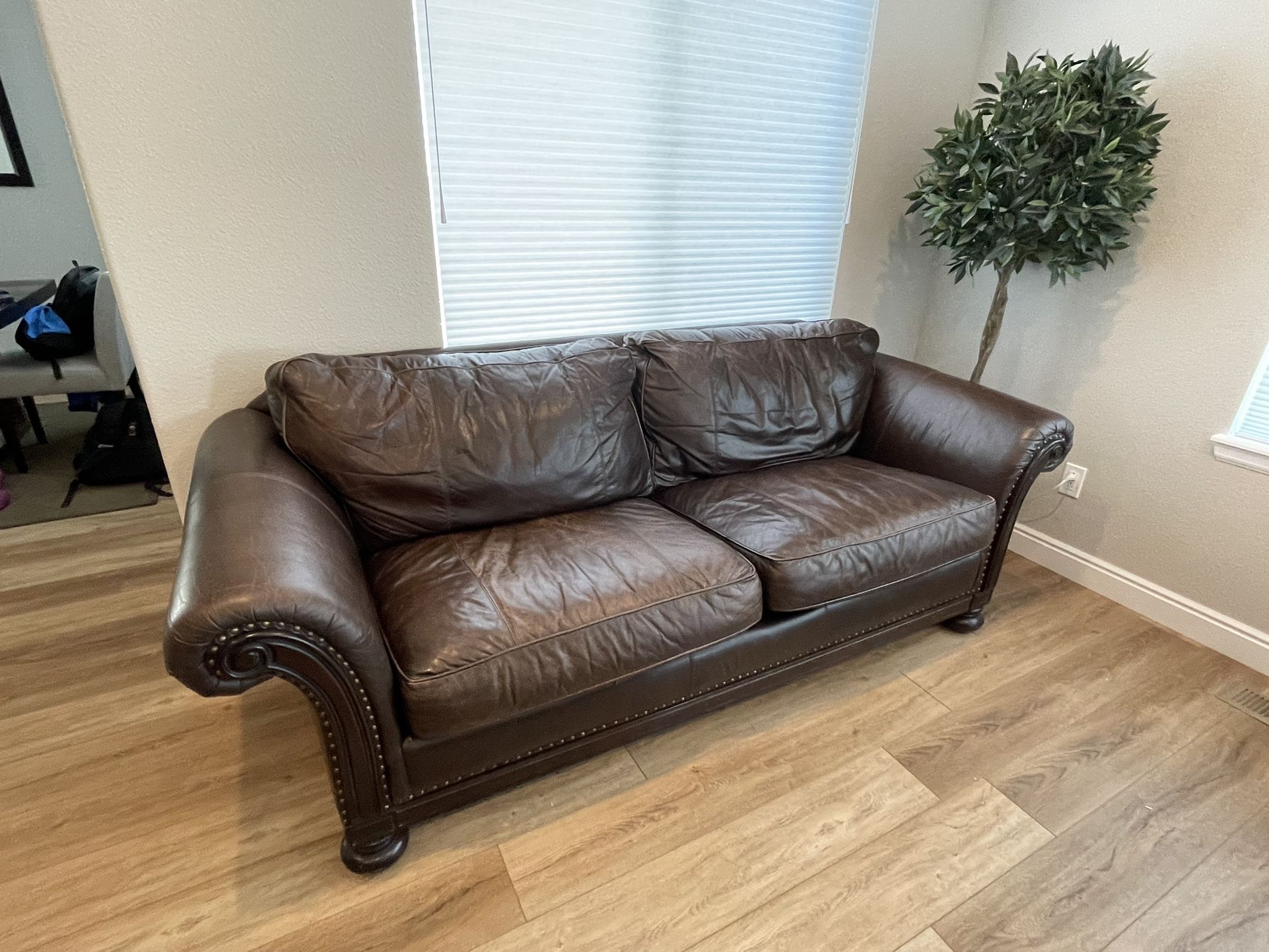 Berhardt top grain leather sofa