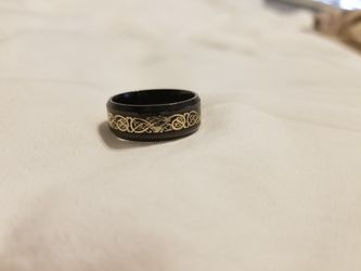 18k Black Gold Titanium Ring