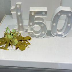 Lighted numbers five dollars each