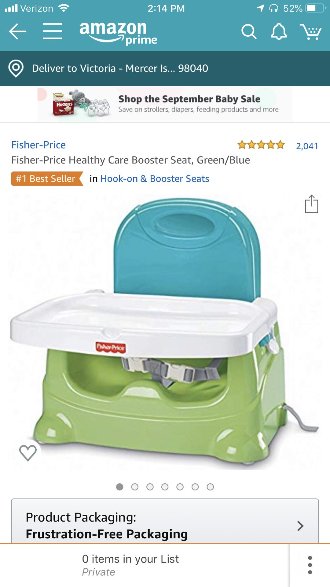 Fisher Price Booster seat