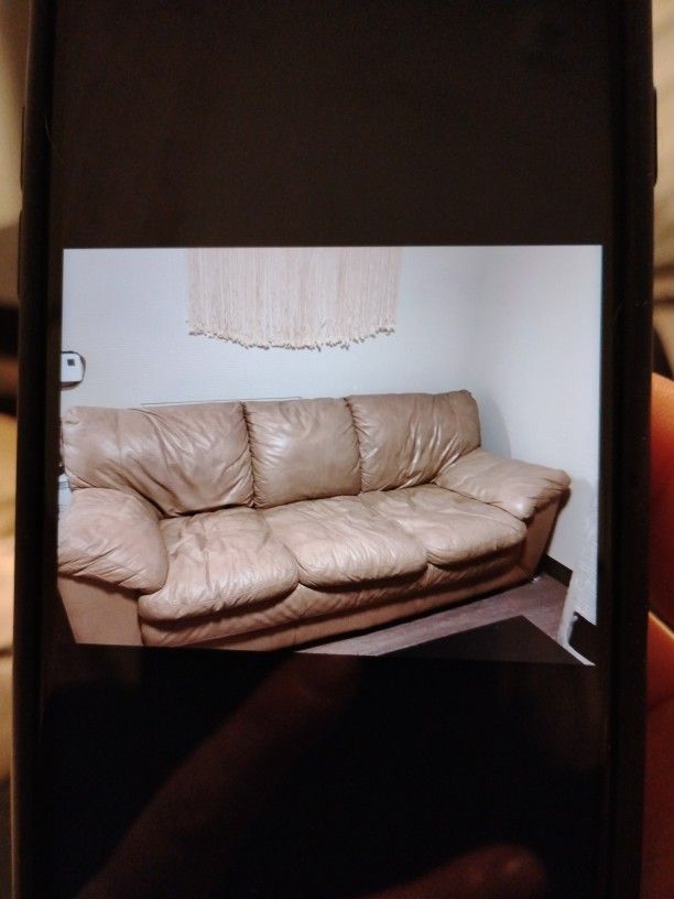 Free Tan Leather Sofa