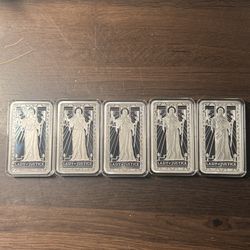 Lady of Justice 10 oz PAMP Silver