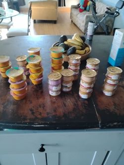 45 cans of cats food