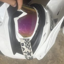 White dirtbike helmet 