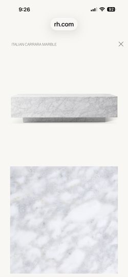 PERFECT CONDITION RESTORATION HARDWARE MARBLE PLINTH- As Good As New