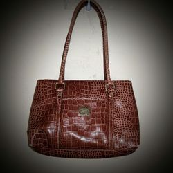 Liz Claiborne Faux Croc Shoulder Bag