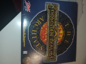 Dungeons & Dragons The Archives 12 Forgotten Realms 4 CD compilation, likely a 1997 MS-DOS release by Interplay Productions. Advanced Dungeons & Drago